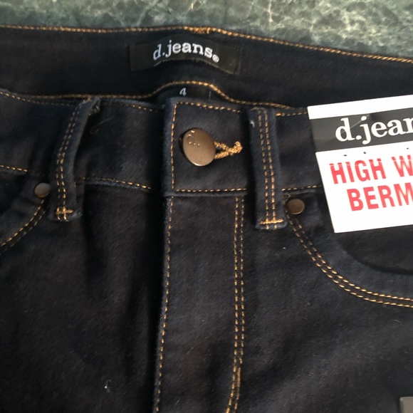 High waisted Y2k Bermuda denim shorts D.jeans NWT - Picture 5 of 6